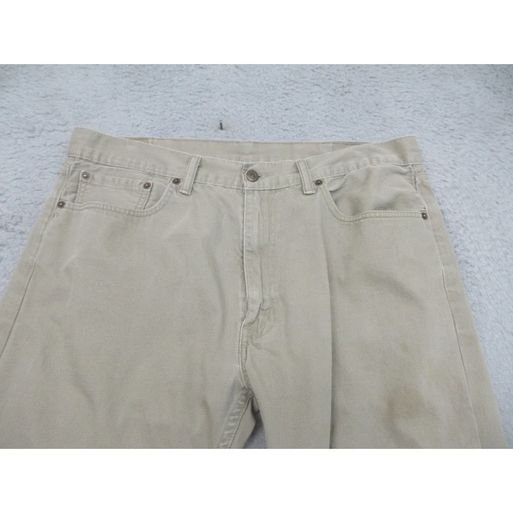 Levis 505 Jeans Mens 36x30 Beige‎ Straight Leg Denim Y2K Workwear (Tag 38x32)